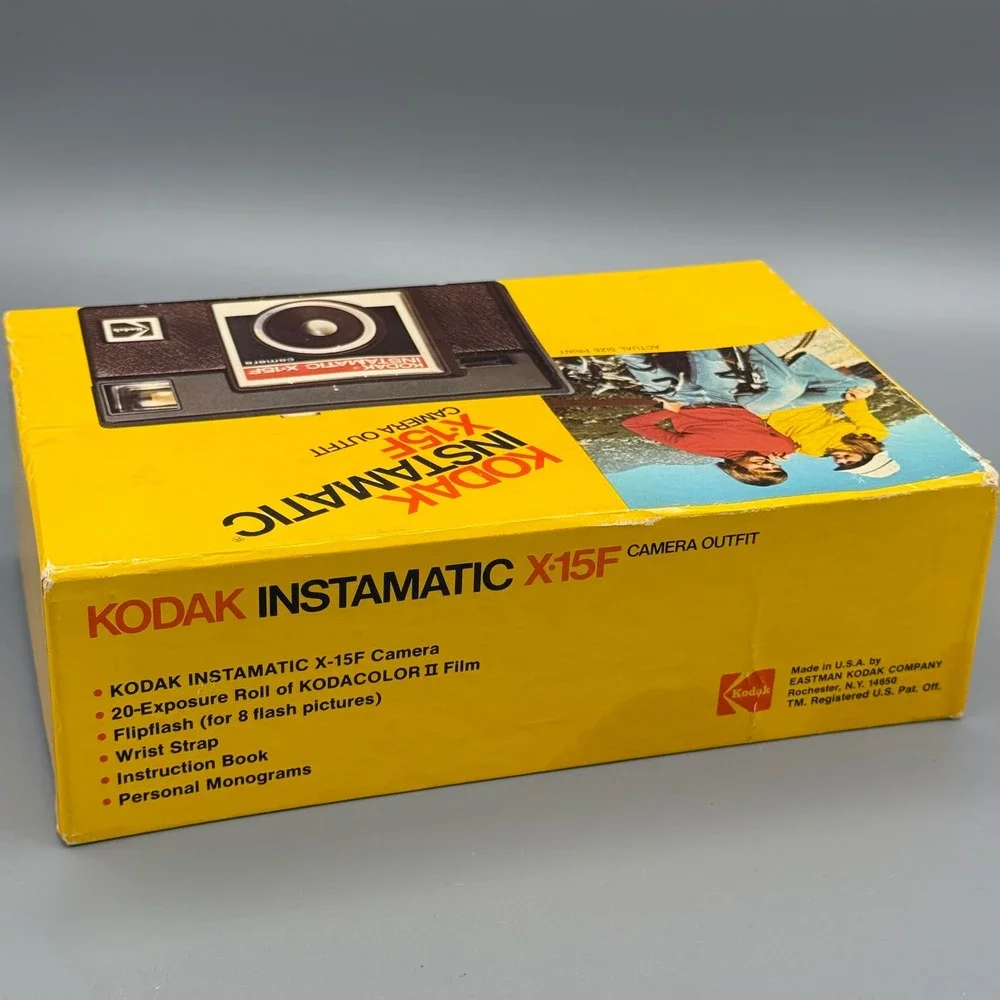 Vintage Kodak Instamatic X-15F‎ Camera Outfit 1976 Retro 126 Film Kit Boxed USA